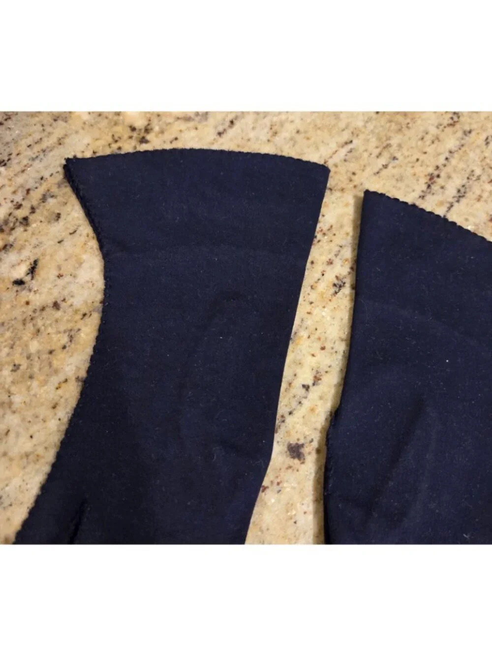 Vintage Womens Size S/M 6 Blue Cotton Formal Stretch Gloves Gauntlet Wrist